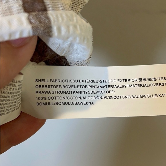 NWT Moon River 100% cotton size Small brown grid top - Picture 4 of 8